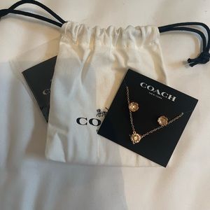 Coach Necklace and Earrings